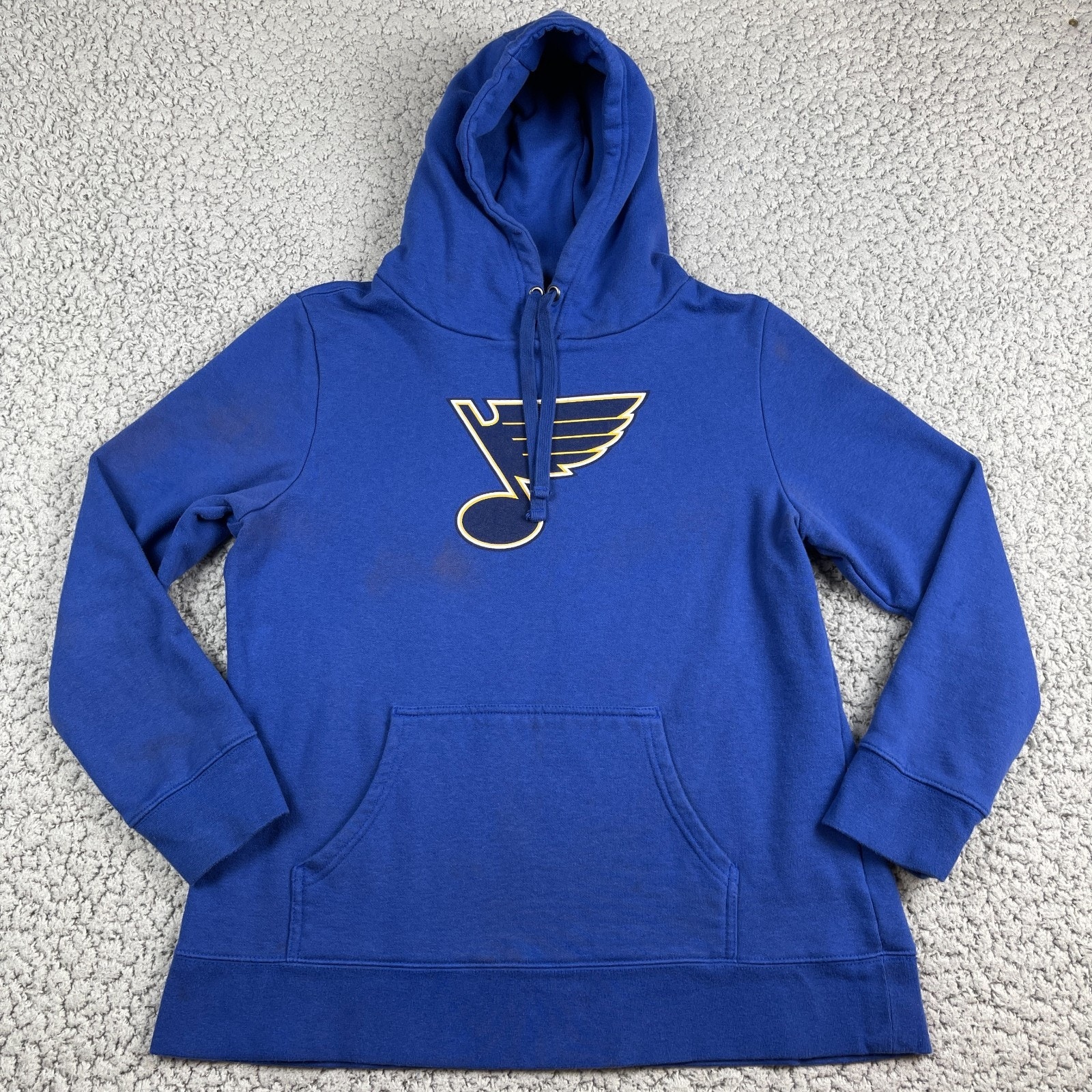 Fanatics St. Louis Blues Blue Long Sleeve Hooded Sweatshirt Large Hockey